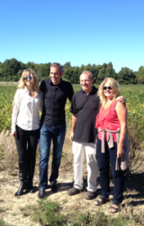 CCC-Bill-and-Karlene-Markham-with-Mike-and-Martha-Hicks-(Mike-is-the-Service-Ministries-Pastor,-Martha-his-wife)-standing-at-the-site-of-the-new-proposed-building-on-York-Rd-in-Niagara-on-the-Lake
