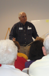 Dick Edwards presents at a Focus Group Meeting