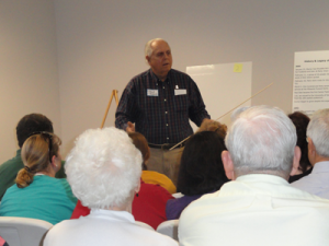 Dick Edwards presents at a Focus Group Meeting
