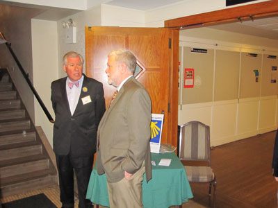 Men in suits having a discussion