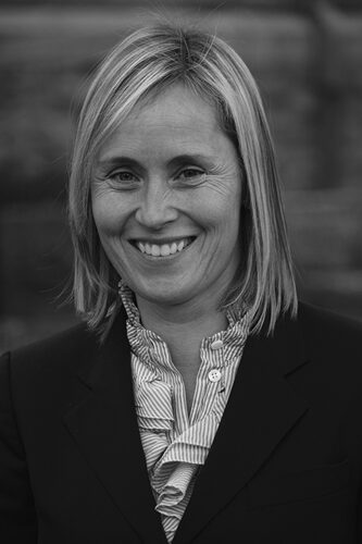 Smiling woman in business attire