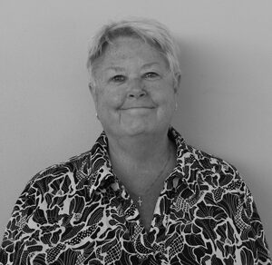 Black and white portrait of woman