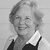 Smiling woman in black and white photo