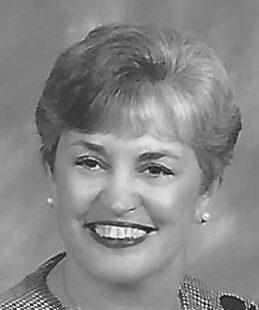 Black and white cheerful female portrait