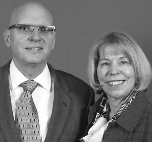 Man and woman posing together