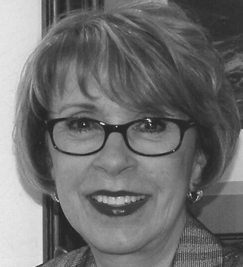 Black and white portrait of a woman.