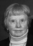 Elderly woman with short hair
