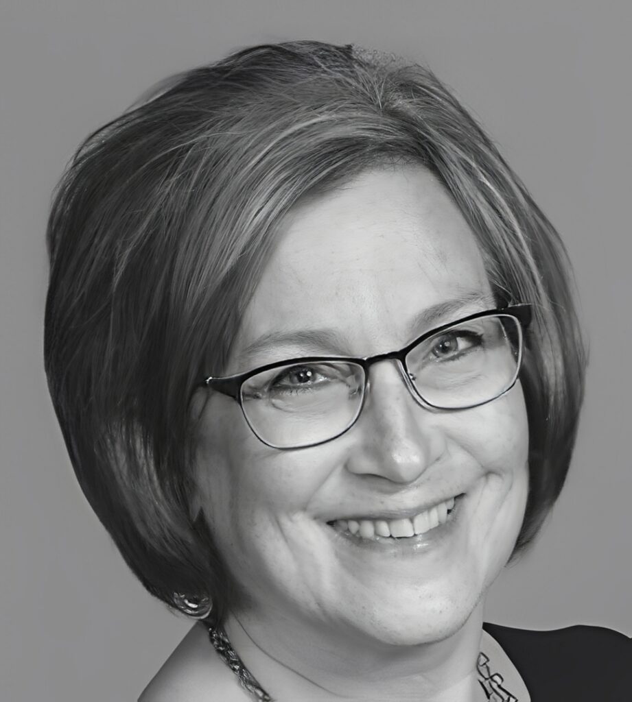Smiling woman wearing glasses headshot